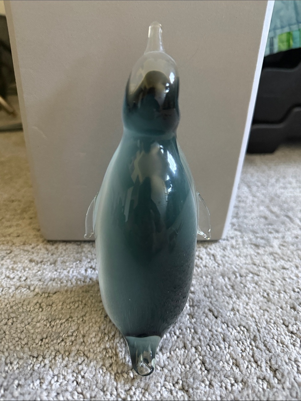 Glass Penguin Figurine in Blue - Accent Décor - Picture 2 of 2